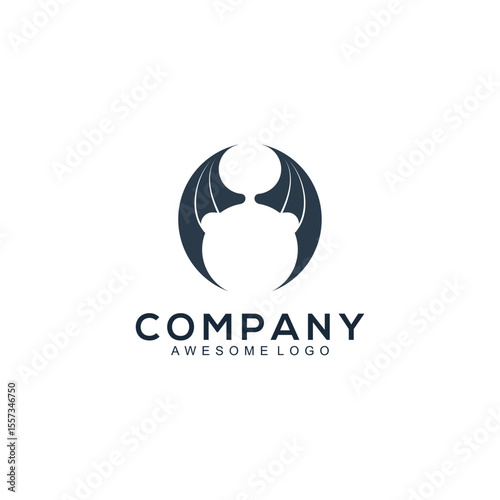 Bat silhouette logo template