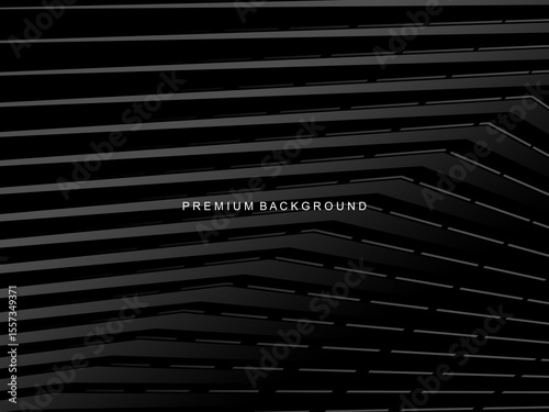 Dark background with diagonal geometric patterns and 3D effect, suitable for modern and professional designs.