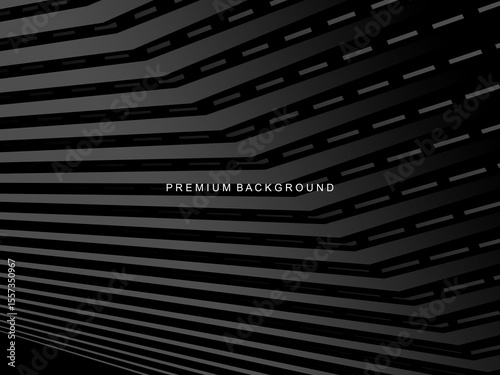 Dark background with diagonal geometric patterns and 3D effect, suitable for modern and professional designs.