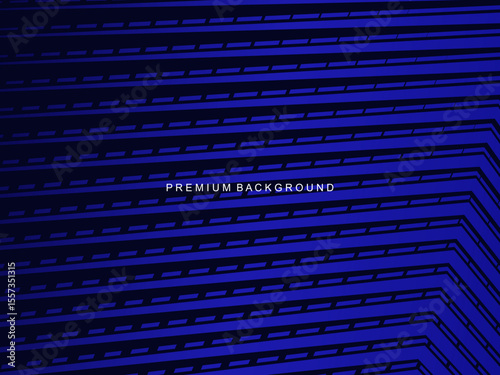 An electric blue background with an arrangement of diagonal geometric lines that creates the illusion of 3D depth, ideal for design projects that require a modern and dynamic feel.