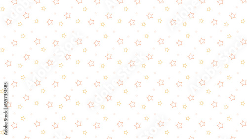 Cute seamless pastel star outline pattern on white background. Perfect for kids designs, baby shower themes, nursery decor, wrapping paper, scrapbook elements, and celestial vector backgrounds.