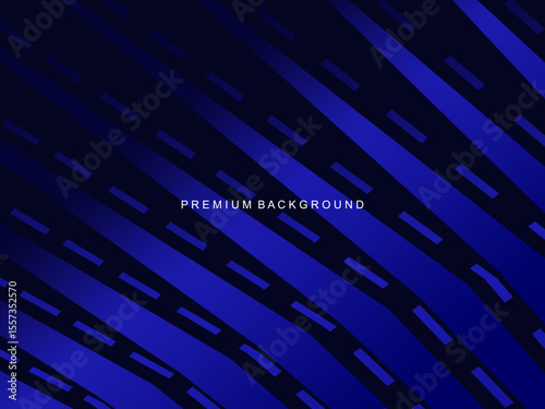 An electric blue background with an arrangement of diagonal geometric lines that creates the illusion of 3D depth, ideal for design projects that require a modern and dynamic feel.