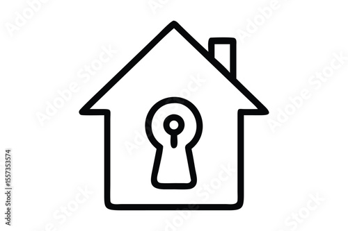 house key icon on a white background 
