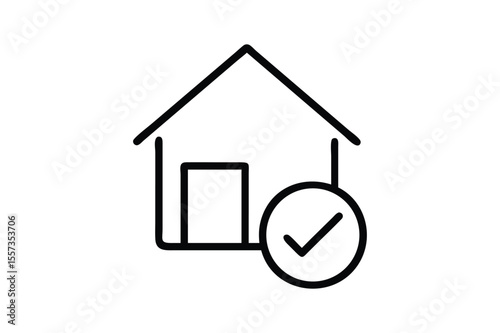 Flat Real Estate Logo Icon Ideal for Construction, Architecture, and Realty
