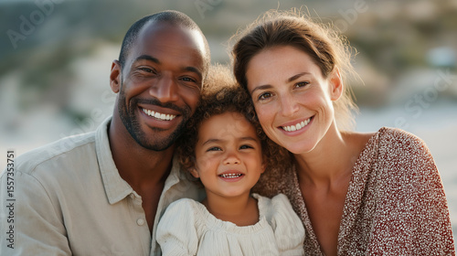 Family Fun at the Beach Under the Summer Sun