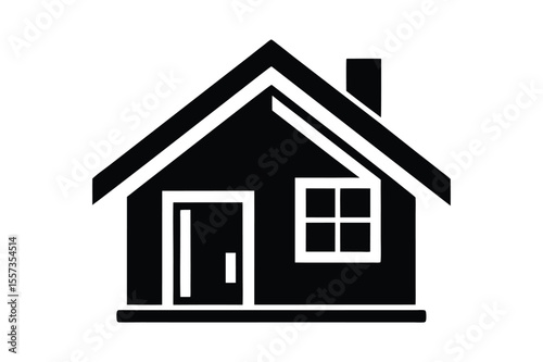 Real Estate Logo Icon Featuring Home Shape for Business Identity