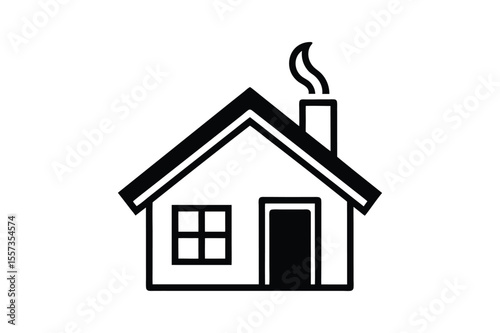 Flat Real Estate Logo Icon Ideal for Construction, Architecture, and Realty
