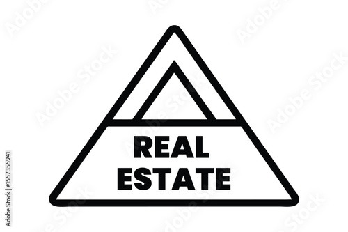 Elegant Real Estate Logo Icon Focused on Property Sale, Home, and Investment
