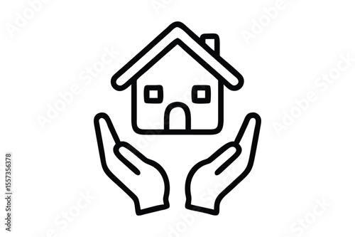 hand holding Real Estate house