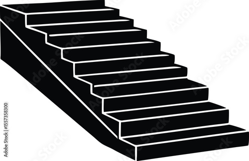 stairs silhouette vector illustration