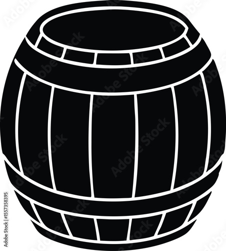 barrel silhouette vector illustration