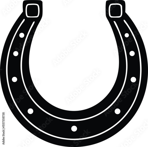 horse shoe silhouette vector illustration