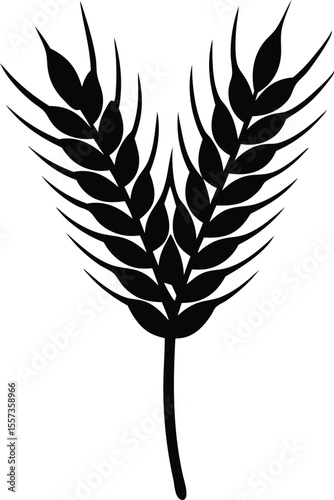 wheat sheaf silhouette vector illustration