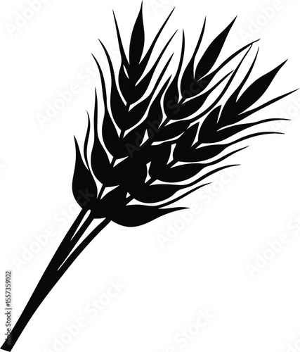 wheat sheaf silhouette vector