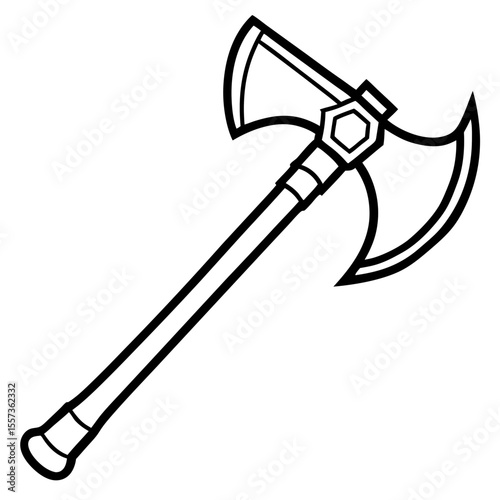 Battle Axe Art Vector