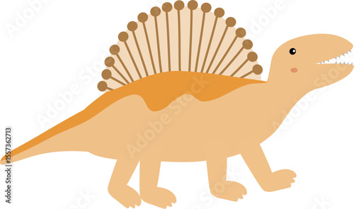 cute spinosaurus hand drawn vector cartoon