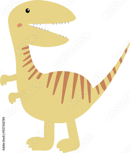 cute velociraptor hand drawn vector cartoon