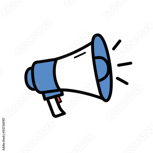 Minimalist vector icon of a megaphone