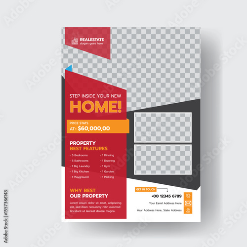 Real Estate Flyer Template Modern House for Sale