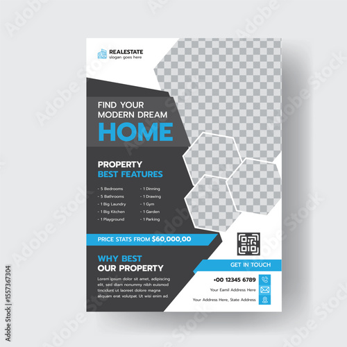 Modern Dream Home Real Estate Flyer Template