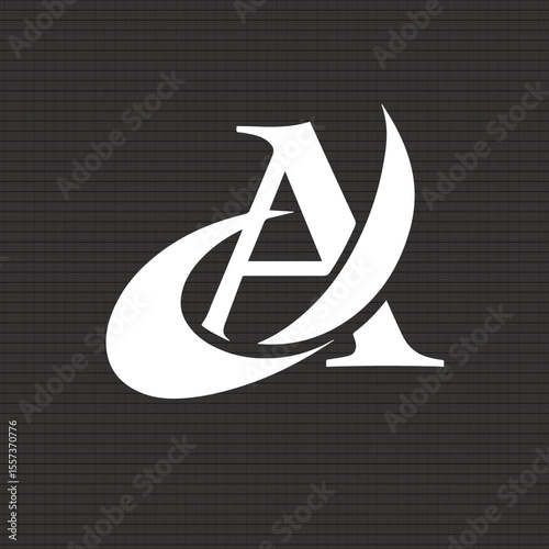 Sleek Modern Letter A Logo Design with Dynamic white Shapes Logo.eps