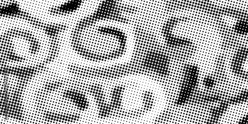 Aged halftone noise gradient texture. Grunge dirty speckles and spots background. White and black faded sand grain wallpaper vector