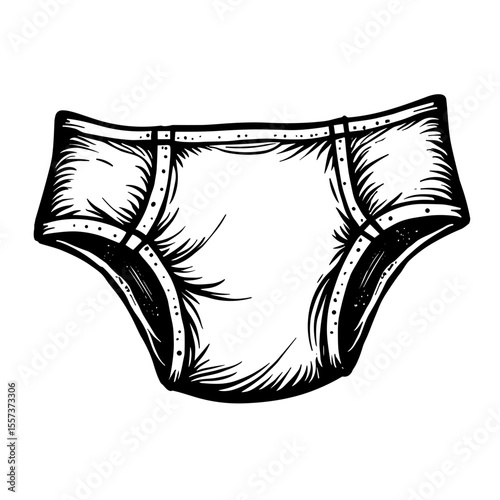 Baby underwear sketch for kidswear catalogs and baby essentials branding
