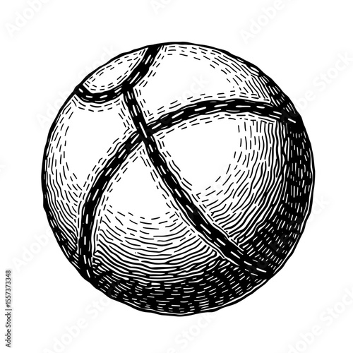 Classic ball sketch for toy branding children sports content and playtime illustrations