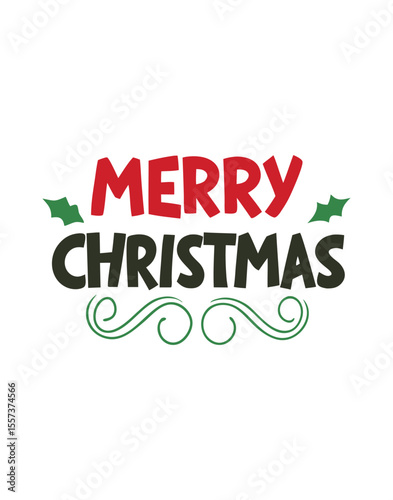 merry christmas vector typography for t-shirt design