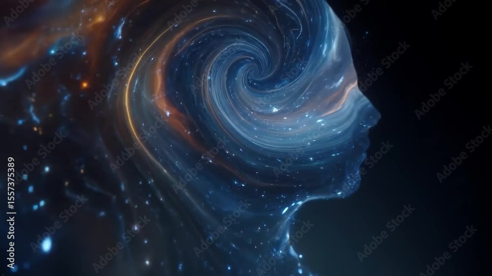 Nebula Human Profile Silhouette