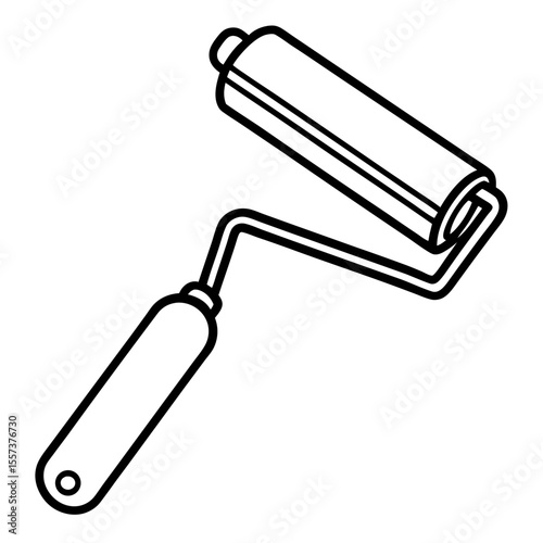 Creative Paint Roller Art Vector