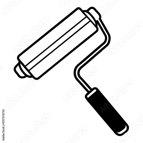 Creative Paint Roller Art Vector