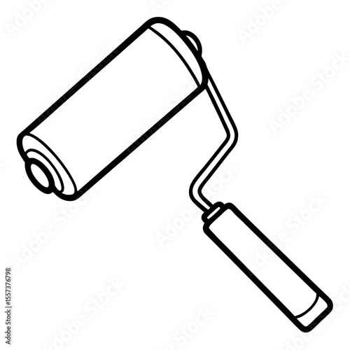 Creative Paint Roller Art Vector