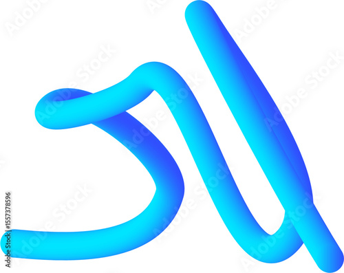 Abstract Shape of 3D Gradient Tube