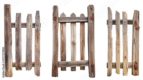Rustic Wooden Fences A Collection of Four Weathered Fence Designs