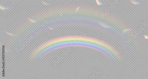 Rainbow icon, rainbow. Raindrops on transparent background. Rainbow shimmering on a transparent background. Downpour, hail rainy weather. png