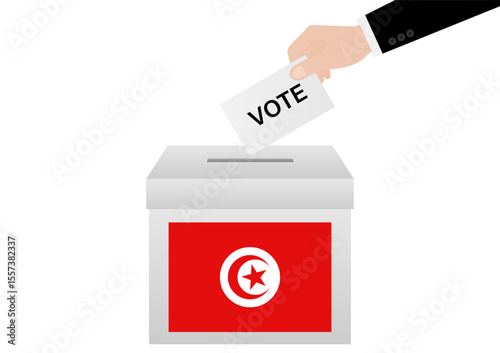 Election in Tunisia. Election Concept. Vector Illustration.
