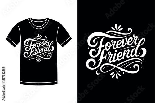 cute friends forever t shirt design for celebration