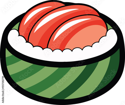 Japanese food sushi icon on transparent background