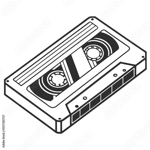 VHS Tape Icon in Retro Style