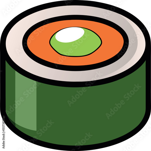 sushi icon on transparent background