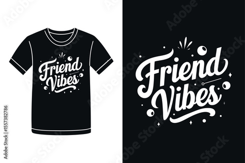 hand drawn friends together t shirt print vector