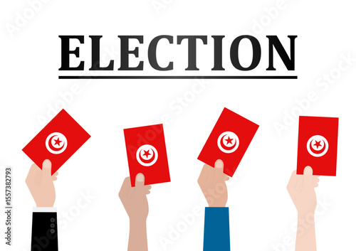 Election in Tunisia. Election Concept. Vector Illustration.