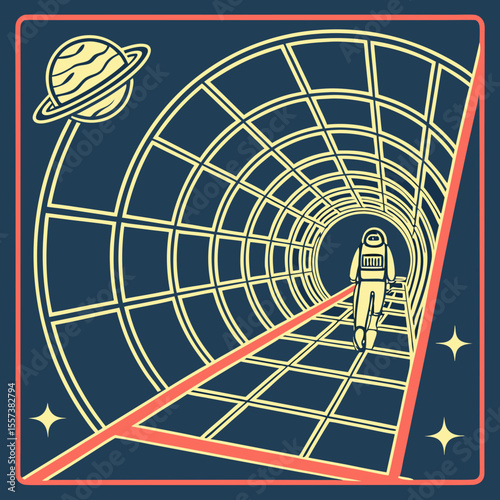 Digital Grid Tunnel Icon