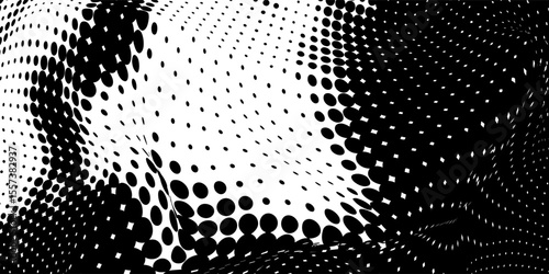 Halftone background. Grunge halftone pop art texture. White and black abstract wallpaper. Geometric retro vector modern