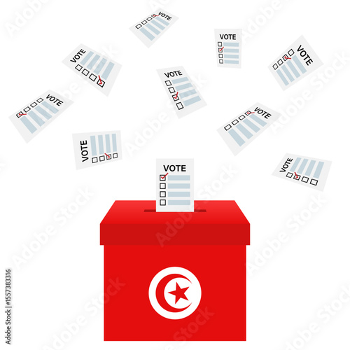 Election in Tunisia. Election Concept. Vector Illustration.
