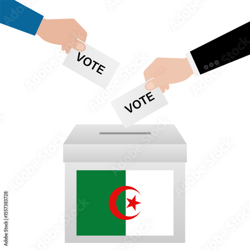 Election in Algeria. Election Concept. Vector Illustration.