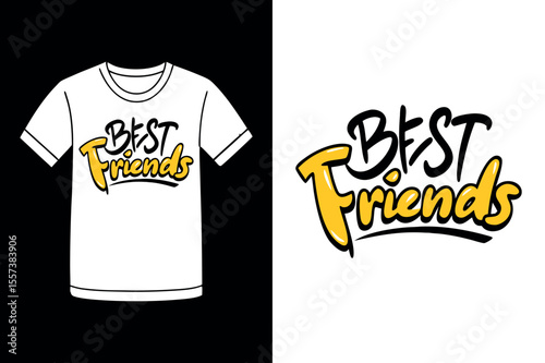 cute and fun tshirt for friendship theme vector