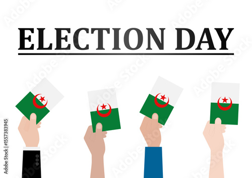 Election in Algeria. Election Concept. Vector Illustration.