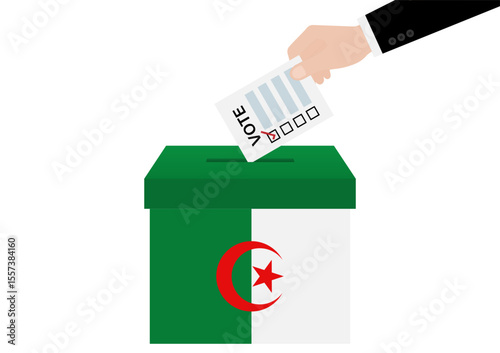 Election in Algeria. Election Concept. Vector Illustration.